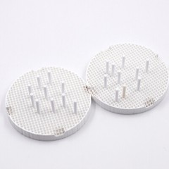 10 Pcs Dental High Quality Trays White Zirconia Porcelain Honeycomb Ceramic Pins