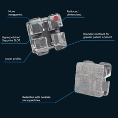 OrthoMetric Iceram-S Monocrystalline Ceramic Bracket MBT 022 – (10.91.2000)