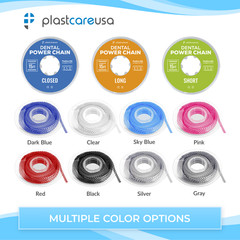 Dental Orthodontic Power Chains Braces – 15 ft Long Short Closed Multiple Colors
