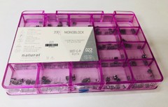 10 CASES BRACKETS (10 PATIENTS) MONOBLOCK ROTH 0.22 HOOK 3,4,5 NATURAL ORTHO