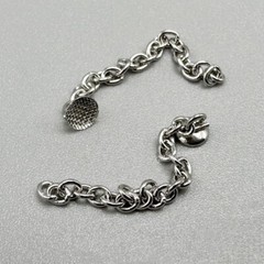 2pcs Dental Orthodontics Button Chain Traction Hook Silver Round Base Buttons