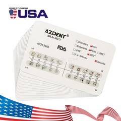10 Packs AZDENT Dental Orthodontic Metal Brackets Braces Mini Roth.022 Hooks 3