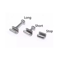 Dental Stainless Steel Orthodontic Crimpable Arch Hooks Long/Medium/Short Tube