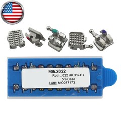Orthodontic Brackets Dental Metal Braces MIM Mini Twin MBT Roth 022 345 Hook 5-5