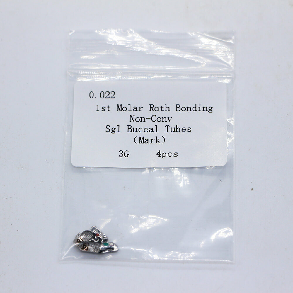 10x Dental Orthodontic 1st Molar Buccal Tubes – Roth .022, Laser Mark, Bonding