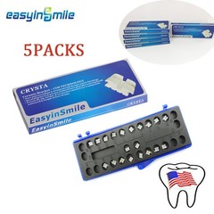 5Pack Dental Orthodontic Ceramic Bracket Roth MBT .022″ 3/345 Teeth Brace Hook