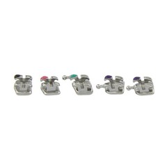 Dental Orthodontic Brackets Metal Braces MIM Mini Roth MBT 0.018 345 Hooks 5-5