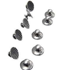 Dental Orthodontic Metal Lingual Buttons Bondable Round Base with Mesh 10Pcs/Kit