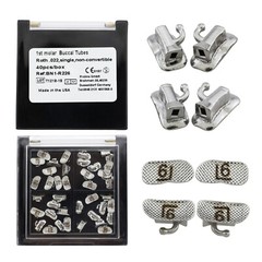 40pcs Orthodontic Buccal Tubes Roth 022 1st Molar Tube Mini Laser Mark Bondable