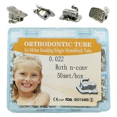 US Dental Ortho Monoblock/Conv Buccal Tubes 022 1st 2nd Molar MBT Roth Tube 2G