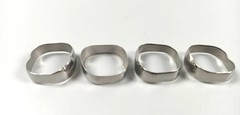 4Pcs/Pack Dental Orthodontic 1ST Molar Plain Bands Without Tube Roth 022 #29-44+