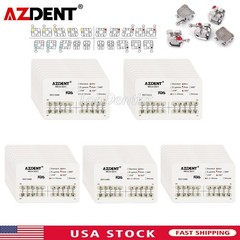 100X AZDENT Dental Orthodontic Brackets Braces Metal Mini Roth 022 Hooks 3 4 5