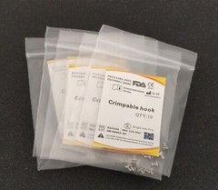 100 Packs Dental Sliding Crimpable Hook Short/Long Open Surgical Hook 500 Pieces