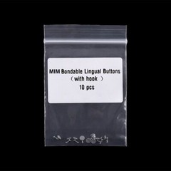 10 Pcs/Bag Dental Orthodontic MIM Bondable Round Base Lingual Buttons with Hook