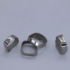 100 Piezas Cintas Ortodónticas de Diente Plano para Molar Primario, Acero Dental
