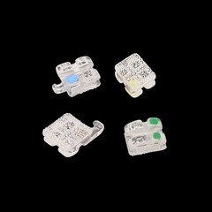 20pcs Dental Ortho Monocrystalline Sapphire Ceramic Clear Bracket MBT/ROTH 0.22