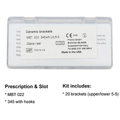 Elegan I Dental Orthodontic Ceramic Brackets Clear Braces Aesthetic Roth MBT 022