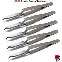 Orthodontic Bracket Holding Placing Tweezers Reverse Action Forceps Dental 5PCS