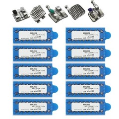 10Sets Dental Orthodontic Metal Brackets Braces Mini MIM MBT 022 345 Hooks US