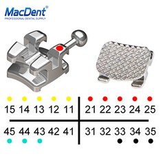 Dental Orthodontic Bracket Metal Braces Roth/MBT/Edgewise 018/022 3-4-5 Hooks