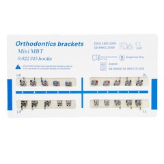 Dental Orthodontic Metal Bracket Brace Mini MBT/Roth Slot 022 Hooks 3-4-5 CE&FDA