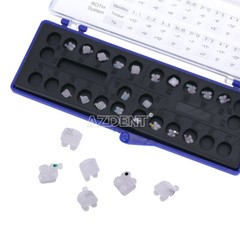 Dental Orthodontic Ceramic Brackets 5*5 Braces Roth.022 Hooks 3-4-5 AZDENT