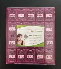 100Sets Dental Orthodontic Metal Brackets Mini Roth/MBT 022 345 hooks Mesh Base