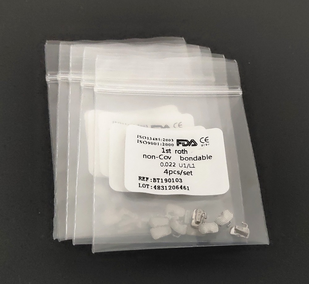 4Pcs Dental Orthodontic Buccal Tubes 1st Roth E .022 Molar Bondable No-con/Cov