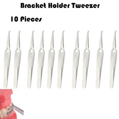 AAPRO 10 PC Dental Direct Bond Bracket Holder Fine Tip Orthodontic Tweezers