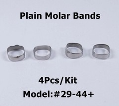 4 Pcs/Pack Orthodontic Dental 1st Molar Bands Plain Molar Band Band Buccal Tube