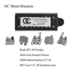Dental Orthodontic Brackets Metal Brace MIM MINI Roth MBT 022 018 345 With Hooks