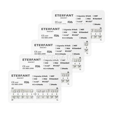 20PCs Dental Orthodontic Bracket Brace Metal Standard Mini Roth MBT 022 345Hooks