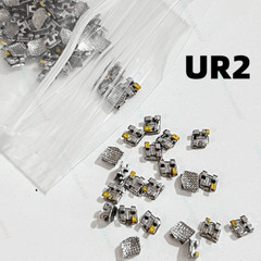 100pcs Dental Orthodontic Bracket Braces Bulk Mini Roth 022 Slot Hooks 345 Metal