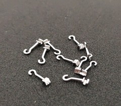 100 Pieces Dental Sliding Crimpable Hook Open Surgical Long Curved Left Right