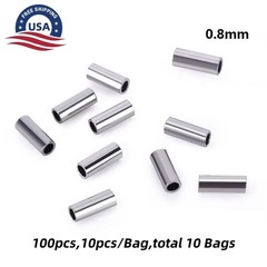 100x Dental Orthodontic Crimpable Hook Mini Stop Tube Bracket Stopper 0.5/0.8mm
