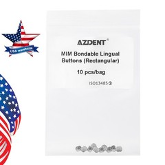 10pcs Dental Ortho ortodoncia Bondable Lingual Button monobloque Rectangular