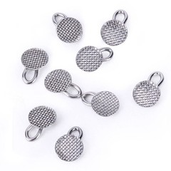 Dental Orthodontic Lingual Buttons Traction Hook Round Rectangular 10pcs/pack