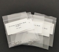 100 Pieces Dental Sliding Crimpable Hook Open Surgical Long Curved Left Right