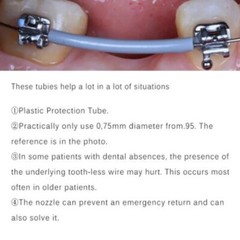 Dental Orthodontic Archwire Sleeve Elastic Protective Tube Arch Wire 0.030 Grey