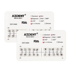 AZDENT Dental Orthodontic Brackets Metal Braces Mini Edgewise Slot.018 Hooks 345