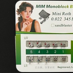 5 Sets Dental Metal Bracket MIM Monoblock Mini Roth 022 345 hooks Mesh Base