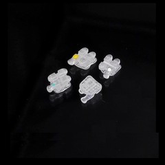 20Pcs Dental Orthodontic Ceramic Brackets clear Braces Roth/MBT 022 Hooks 3-4-5