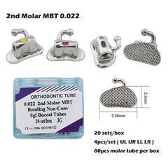 tubos de ortodoncia Dental Orthodontic Buccal Tubes 1st 2nd Molar Roth MBT 022