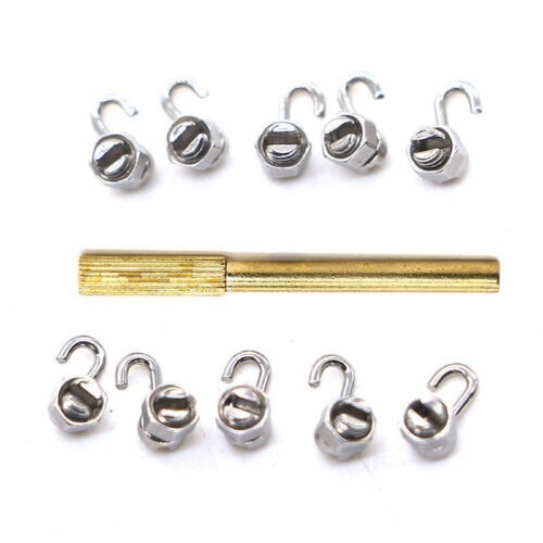 20 Pcs Dental Orthodontic Crimpable Hooks Stops Arch Wire Gurin Lock + Driver