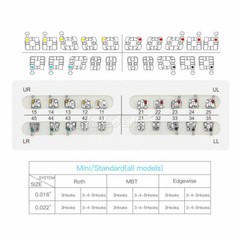 10Pack Dental Orthodontic Metal Brackets Braces Mini Roth.022 Hooks 3-4-5