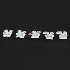 Elegan I Dental Orthodontic Ceramic Brackets Clear Braces Aesthetic Roth MBT 022
