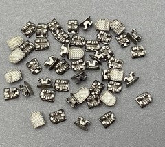 50pcs Dental Orthodontic Brackets metal Braces Mini Roth Slot 022 345 hooks Bulk