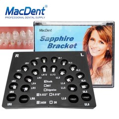 Orthodontic Sapphire Brackets Ceramic Dental Clear Brace MBT/ROTH 022 345Hooks