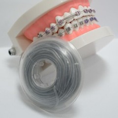 Dental Orthodontic Archwire Sleeve Elastic Protective Tube Soft Bumper Grey