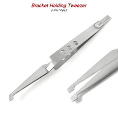 Orthodontic Bracket Holding Tweezers Hole Style Reverse Action Bracket Placer